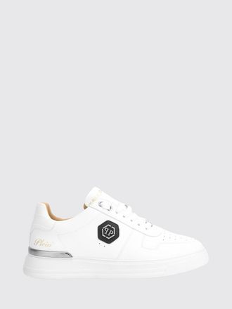 Philipp Plein Low-Top Smooth Leather Sneakers with Hexagon Logo