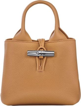 Longchamp Le Roseau Leather Top Handle Bag in Walnut at Nordstrom