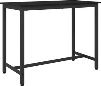 vidaXL Mesa Roble Negro 100 X 50 X 76,5 Cm Vidaxl