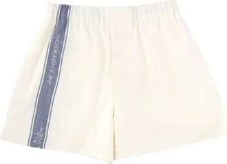 J.W.Anderson Pantalones Cortos de Lino con Cord&oacute;n - Shorts - Mujer - Blanco - XS