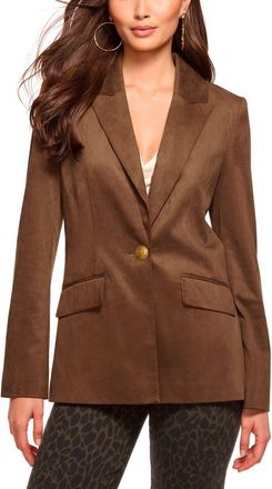 Ramy Brook Marilyn Faux Suede Blazer in Coffee at Nordstrom, Size 10