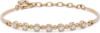 Dana Rebecca Designs 14kt yellow gold large Poppy Rae Pebble Row diamond bracelet - women - 14kt Yellow Gold/Diamond - One Size
