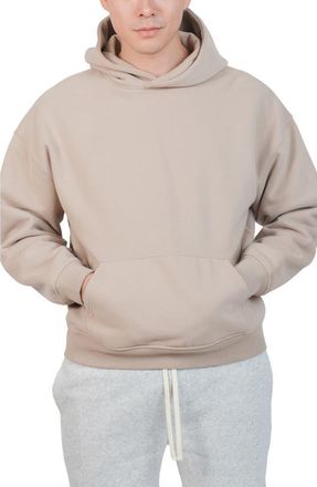 Brooklyn Cloth Oversize Cotton Blend Fleece Hoodie in Pumice Stone at Nordstrom Rack, Size Medium