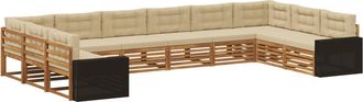vidaXL Juegos De Sof&aacute;s 10 Uds. Madera De Acacia S&oacute;lida Vidaxl