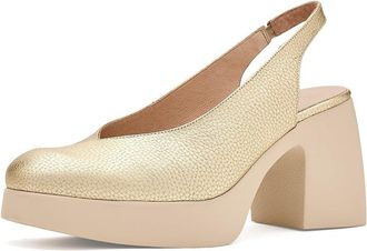 Wonders H-4990 High Womens Heels Lack Platino : 6.5 M, Leather