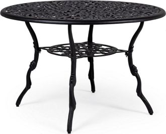 BIZZOTTO Nostalgischer Gartentisch Victoria &oslash; 110 cm - Schwarz