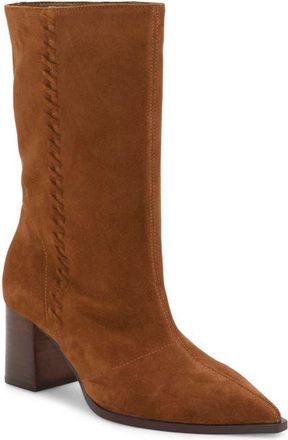 Vince Camuto Lorrys Whipstitch Block Heel Boot in Burnt Sugar at Nordstrom, Size 9.5