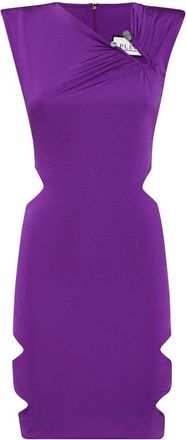 Philipp Plein Mini Jurk - Dames - Feestkleedjes - Paars - XL - Polyester - Kleedjes