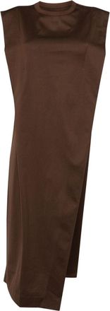 JNBY sleeveless asymmetric cotton top - women - Cotton - S - Brown
