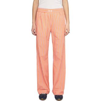 Zadig&Voltaire Poma Pop Raye Wide Leg Pants in Lady at Nordstrom, Size 10 Us