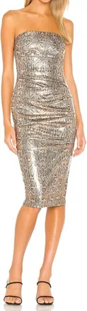 Nookie Blind Date Midi Dress In Bronze