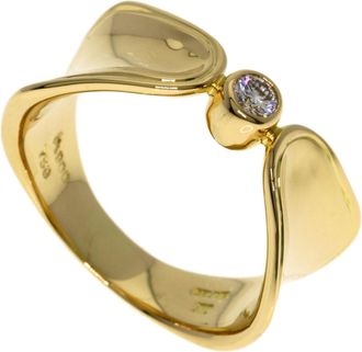 Celine Yellow Gold (18K) Platinum Platinum 900 Band Ring (Pre-Owned)