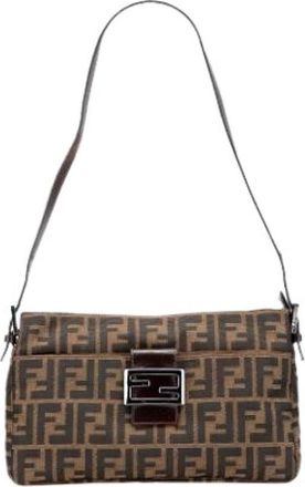 Fendi Pre-owned Shoulder Bags, female, Brown, Size: ONE SIZE Pre-owned Vintage Shoulder Bag