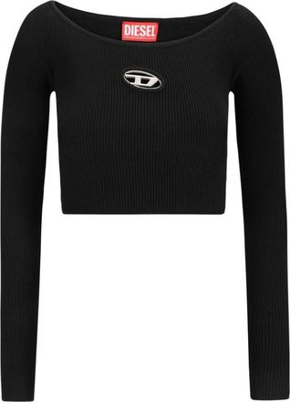 Diesel M-Vera-Ls Top met Lange Mouwen - Dames - Longsleeves - Zwart - M - Polyester - Tops