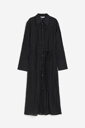H&M Blusenkleid mit Bindeg&uuml;rtel - Schwarz
