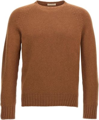 Maryya Trui met Ronde Hals - Heren - Ronde hals truien - Bruin - S - Wol - Truien & Vesten