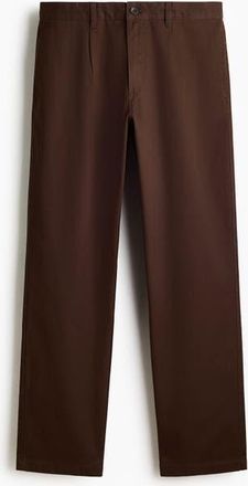 H&M Relaxed-fit Cotton Twill Chinos in Brown at Nordstrom, Size 33