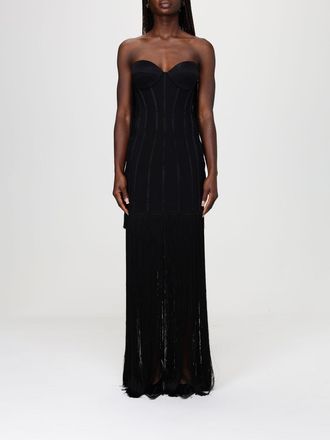 Elisabetta Franchi Abito bustier Elisabetta Franchi in cr&ecirc;pe con frange