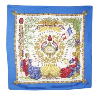 Herm&egrave;s Pre-owned Scarves, female, Multicolor, Size: ONE SIZE Pre-owned Republique Francaise Liberte Egalite Fraternite 1789 Scarf