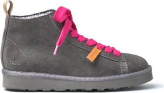 Panchic Polacco P001 - Dames - Veterlaarzen - Grijs - 36 EU - Leer - Schoenen