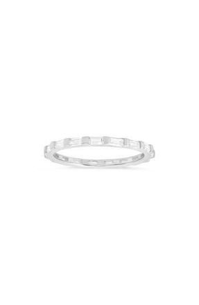 Queen Jewels Sterling Silver CZ Baguette Infinity Band Ring at Nordstrom Rack, Size 7