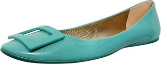 Roger Vivier Turquoise Patent Ballerinas Size 39.5