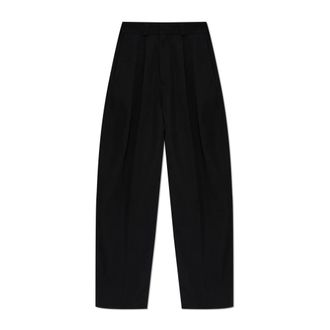 Balenciaga Wolbroek met wijde pijpen - Heren - Broeken - Zwart - Maat: XL Wol