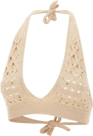 KANGRA Tops, Dames, Beige, S, Katoen, Top