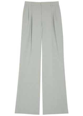Huishan Zhang Huishan Zhang Lucian Pleated Wide-leg Woven Trousers - Grey - 14 (UK14 / L)