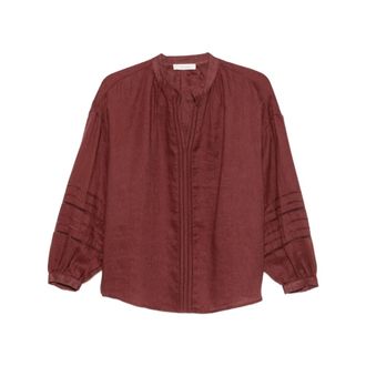 Jcsophie Blouses, female, Brown, Size: XS Leslie Perforated Blouse