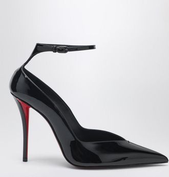 Christian Louboutin Patent Erozee Pumps With Ankle Strap