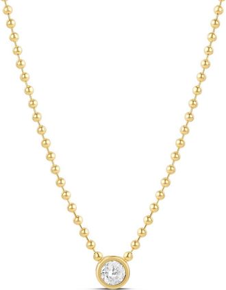 SHYMI Bezel Crystal Pendant Necklace in Gold at Nordstrom