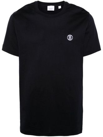 Burberry T-shirt con ricamo - Blu