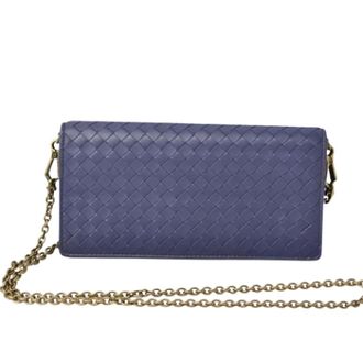 Bottega Veneta Pre-owned Wallets, female, Blue, Size: ONE SIZE Pre-owned Fabric wallets