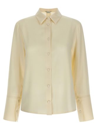 Max Mara White Silk Womens Blouse