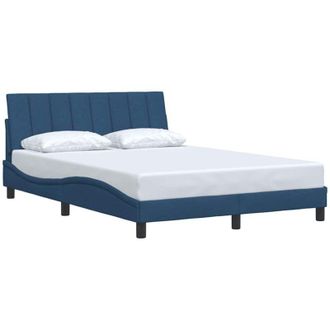 vidaXL Cama Sin Colch&oacute;n Tela Azul 140x200 Cm Vidaxl