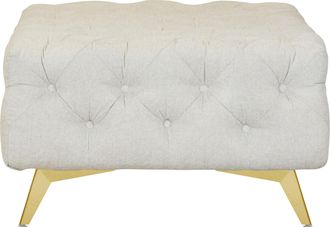 HOME AFFAIRE Polsterhocker »Amaury« Chesterfield-Optik, Breite 80cm, Fussfarbe wählbar