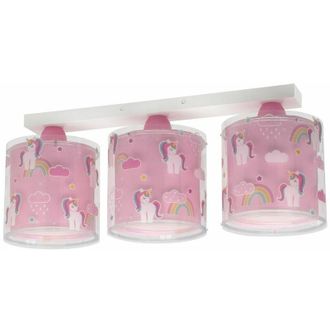 Dalber Plafoniera Per Bambini A 3 Luci Unicorns