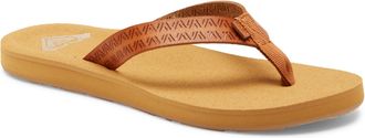 Roxy Zehentrenner ROXY PORTO MOTIF, Damen, Gr. 36, braun (tan), Synthetik, Schuhe Zehentrenner