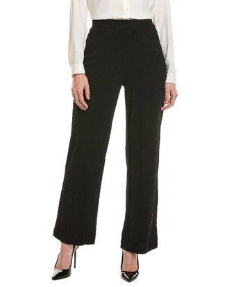 Anne Klein Solid Textured Pant