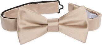 Nordstrom Rack Satin Solid Bow Tie in Taupe at Nordstrom Rack