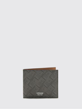 Ferragamo Wallet Men color Grey