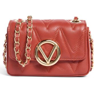 Mario Valentino Chu Chu Diamond Quilt Crossbody Bag in Rust at Nordstrom Rack