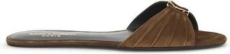 Saint Laurent Sliders, female, Brown, Size: 8 1/2 US Babylone Sandals