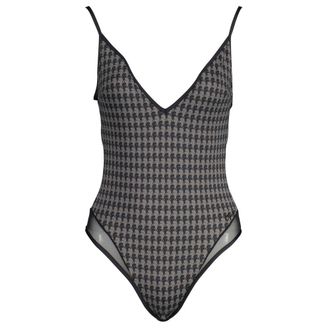 Karl Lagerfeld Womens Swimsuit Sheer - Grey Elastane - Size X-Small