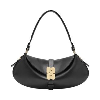 Ganni Tassen, Dames, Zwart, ONE Size, Leer, B-Kat Bag