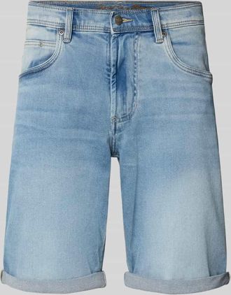 Christian Berg Bermudas im 5-Pocket-Design mit Aufschlag in Hellblau Melange, Gr&ouml;&szlig;e 33