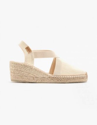 Toni Pons Womens Toni Pons TER Womens Wedge Espadrille Sandals Ecru - Cream - Size: 7