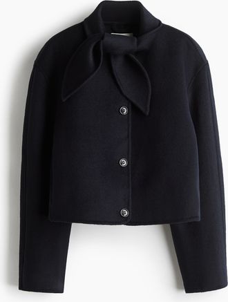 H&M Handgefertigte Jacke aus Wollmix - Blue