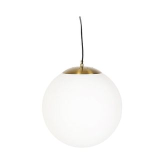 QAZQA Qazqa - Smart Scandinavian Pendant Lamp Gold with Opal Glass 40cm incl. WiFi A60 - Ball 40